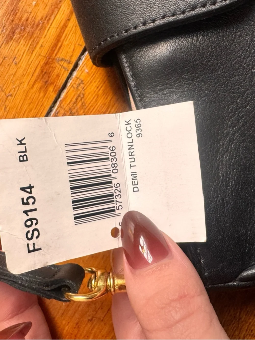 Vintage COACH Legacy Demi Black Leather Turn Lock Shoulder Crossbody Bag #9154 - Picture 5 of 12